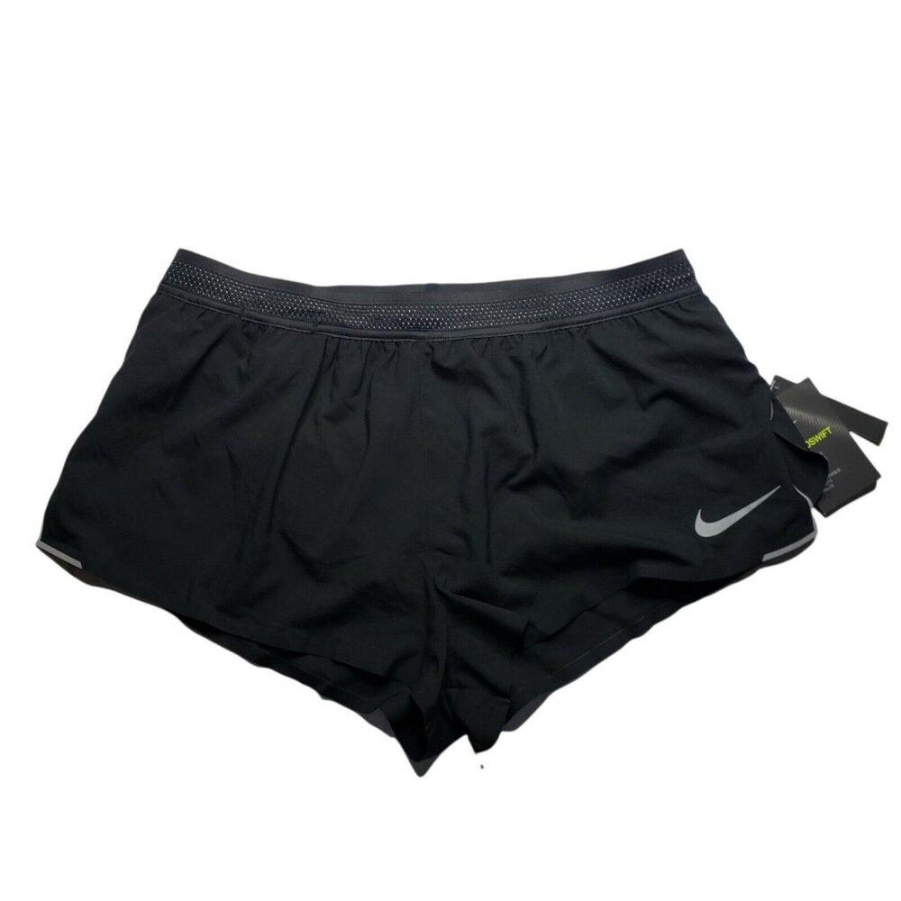 Nike AeroSwift Lined Mens Size XL Running Shorts Gray and Black